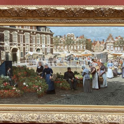 Johannes Christiaan Karel Klinkenberg, Bloemenmarkt Den Haag. Collectie Teylers Museum, Haarlem.