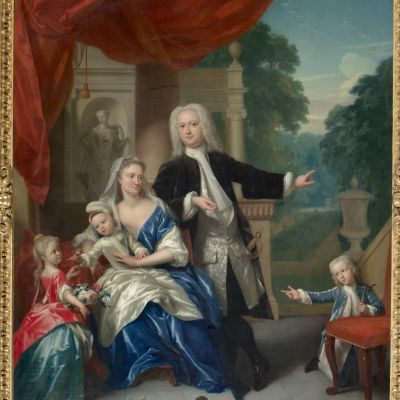 Philip van Dijk, Portret van de familie Steengracht, 1733. Collectie Kasteel Duivenvoorde, Voorschoten.