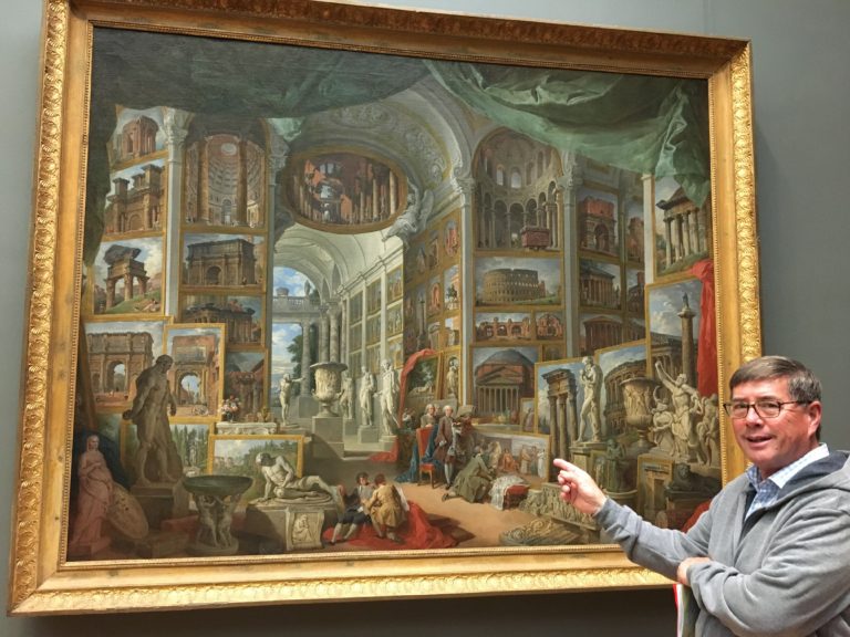 beschreven schets van de 'Duc de Choiseul' door G.B. Panini