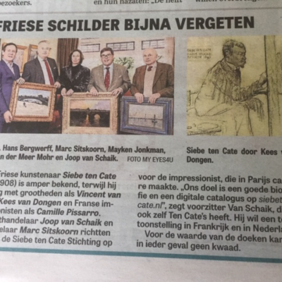 Friese Schilder bijna vergeten